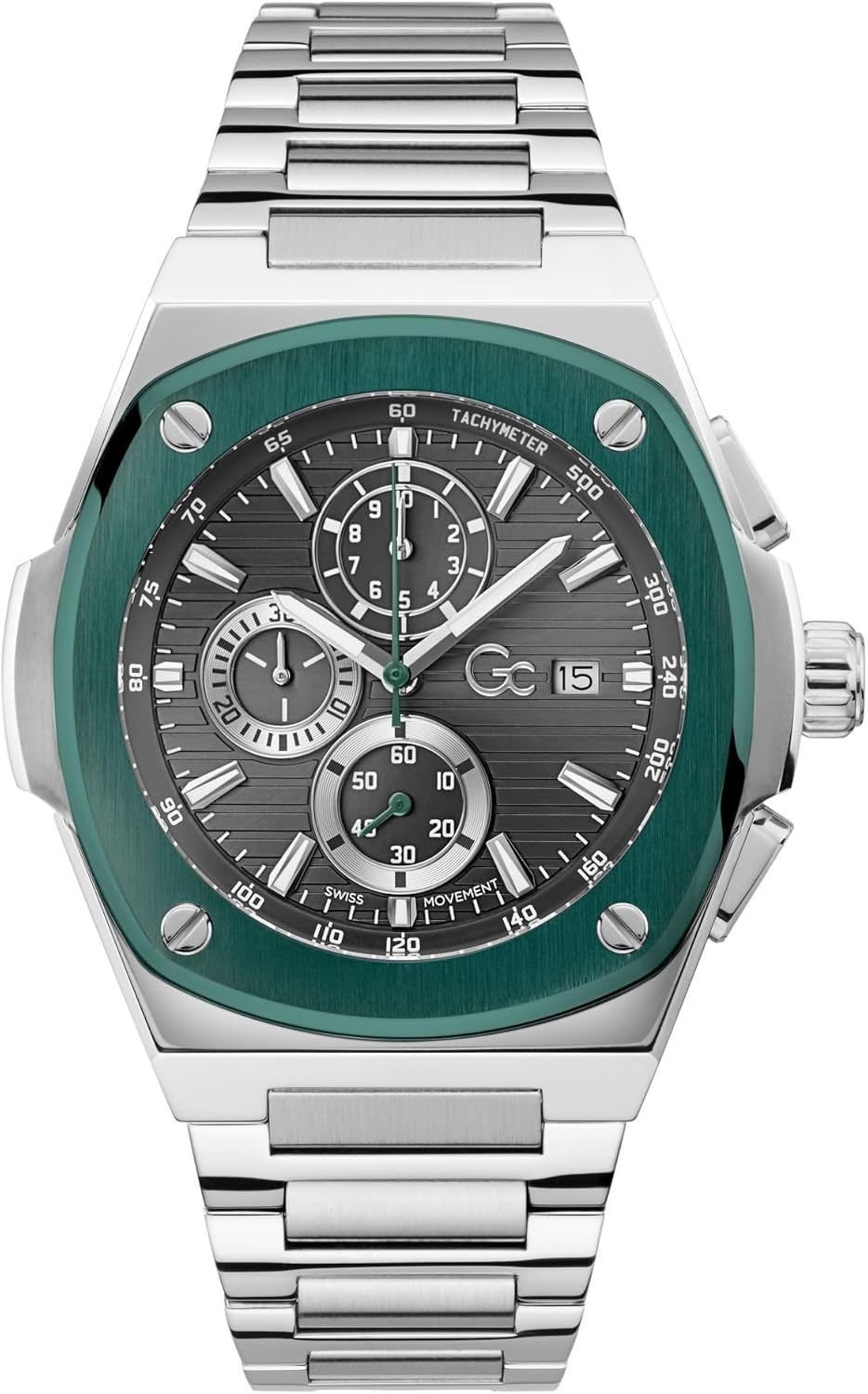 GUESS Silver-Tone Chronograph Watch