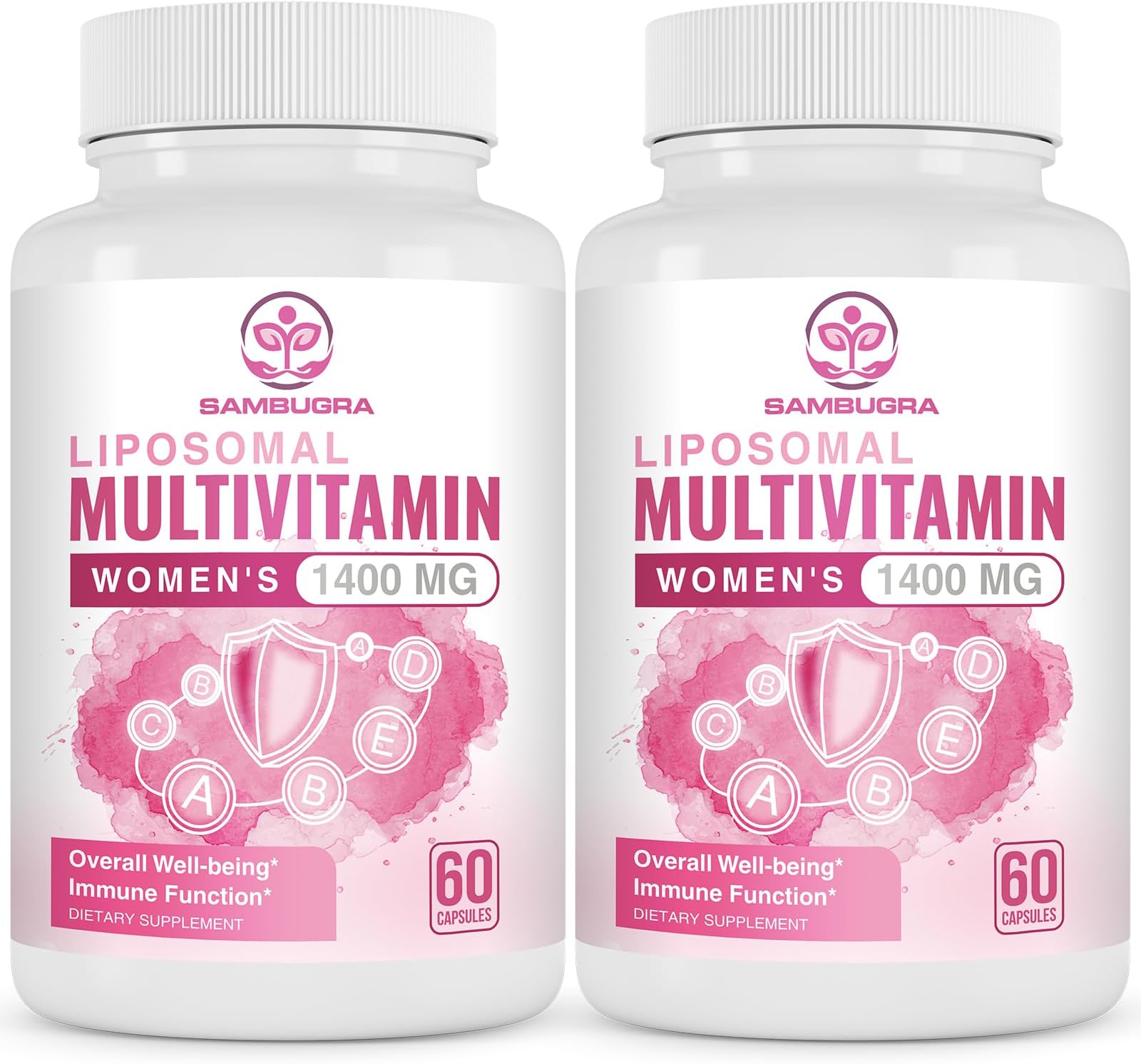 Liposomal Multivitamin for Women 1400MG - Womens Daily Multi Vitamins Supplements with Iron, Vitamin A, C, D, E and B Complex for Immune Health, Hair & Skin Support for Women 18+(2 Pack)