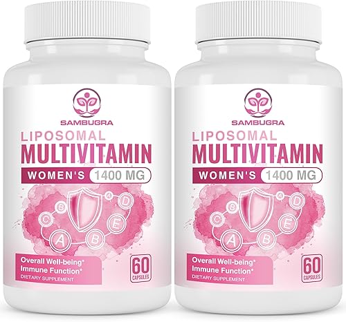 Multivitamínico liposomal para mujeres de 1400 mg Suplementos diarios de vitaminas para mujer con hierro, vitamina A, C, D, E y complejo B para la