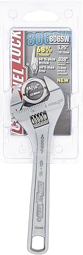 Miniatura 7 de Capri Tools Juego de llaves de extremo abierto superfinas (14 piezas)  Channellock 6 Xtra Slim Jaw Llave ajustable