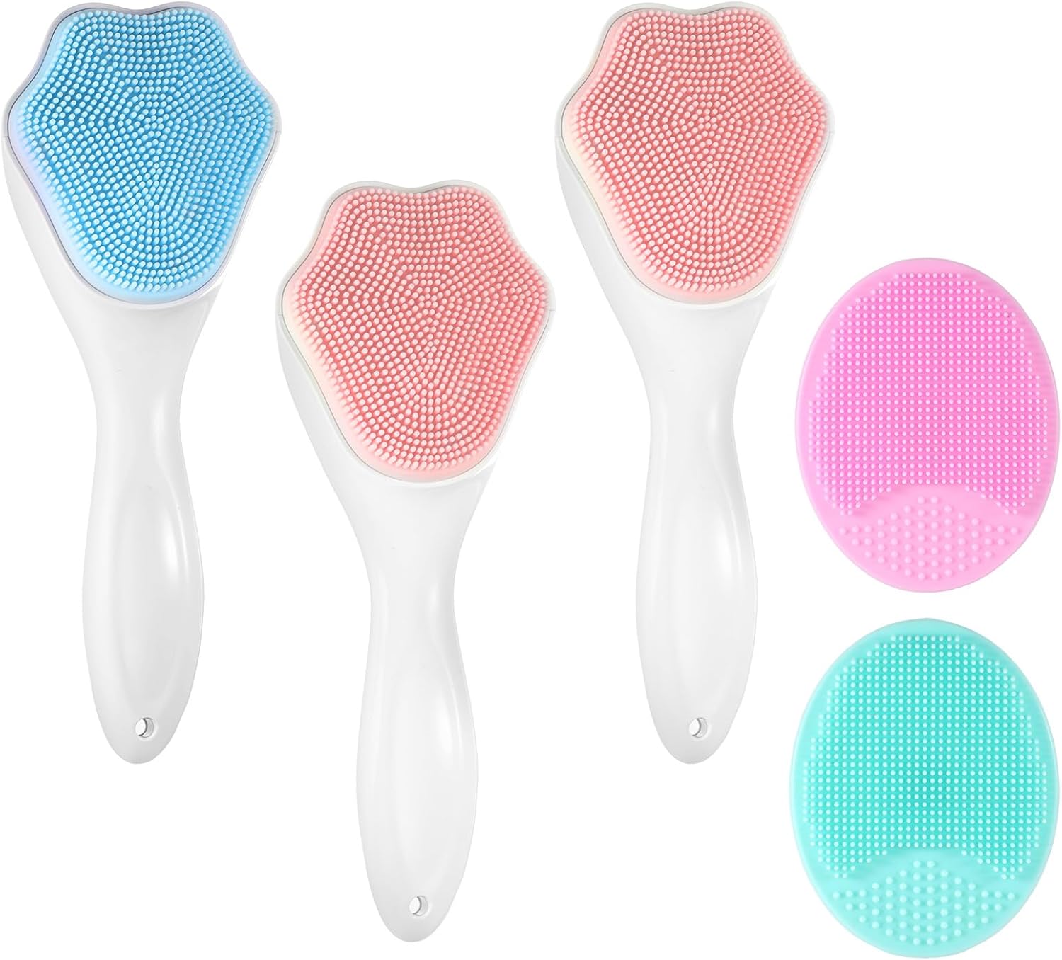 Silicone Pore Cleansing Brush for Face – Manual Exfoliator & Blackhead Scrubber, Gentle Facial Scrub Brush, Waterproof, Handheld Skincare Tool (5 Pcs) Silicone Pore Cleansing Brush for Face – Manual Exfoliator & Blackhead Scrubber, Gentle Facial Scrub Brush, Waterproof, Handheld Skincare Tool (5 Pcs)