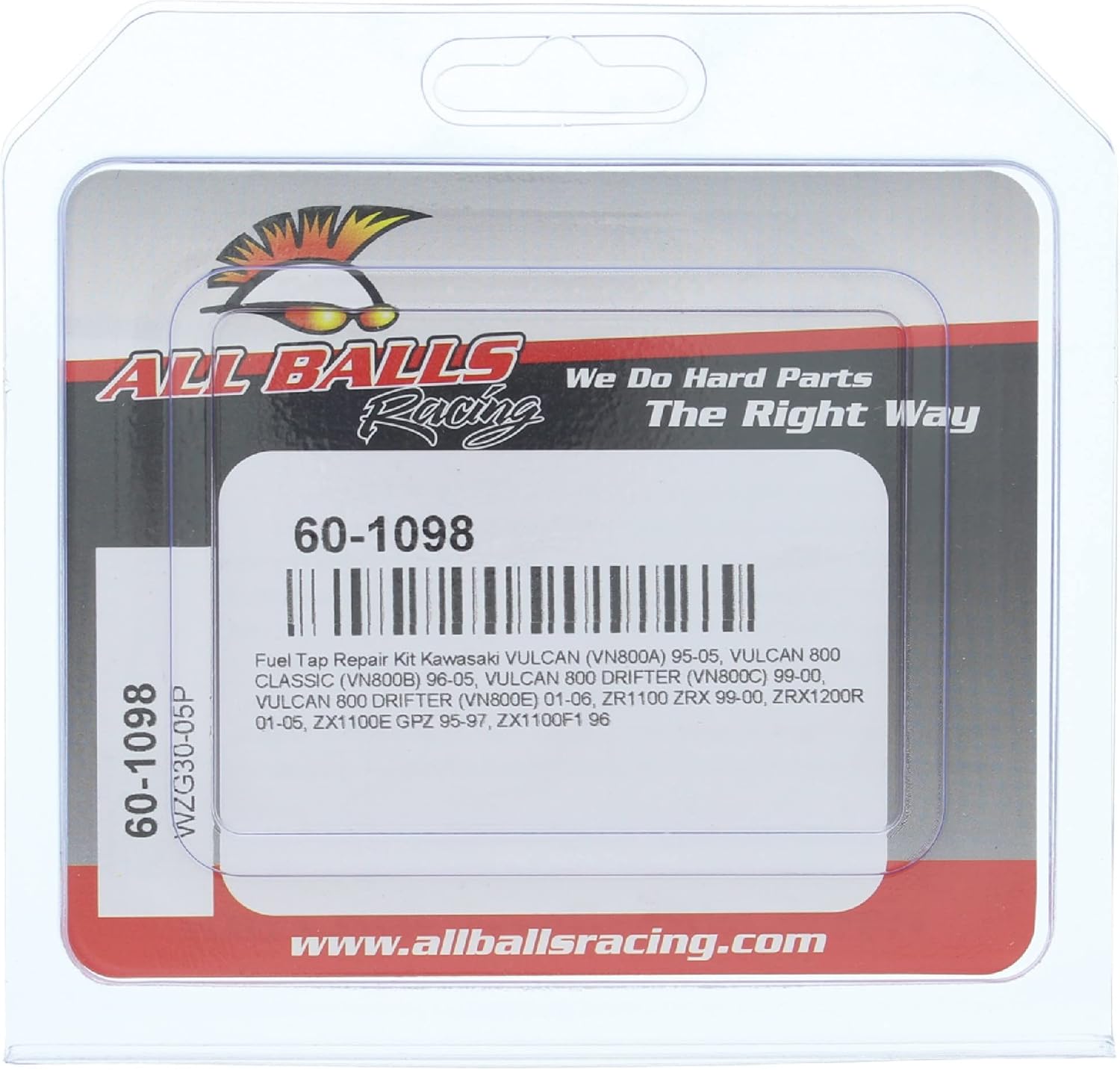 All Balls Racing 60-1098 Fuel Tap Repair Kit Compatible With/Replacement For Kawasaki GPZ 1100 (ZX 1100E) 1995-1997, ZRX 1200 R (ZR 1200A) 2001-2005, ZRX 1100 1999-2000, VN 800 E Drifter 2001-2006