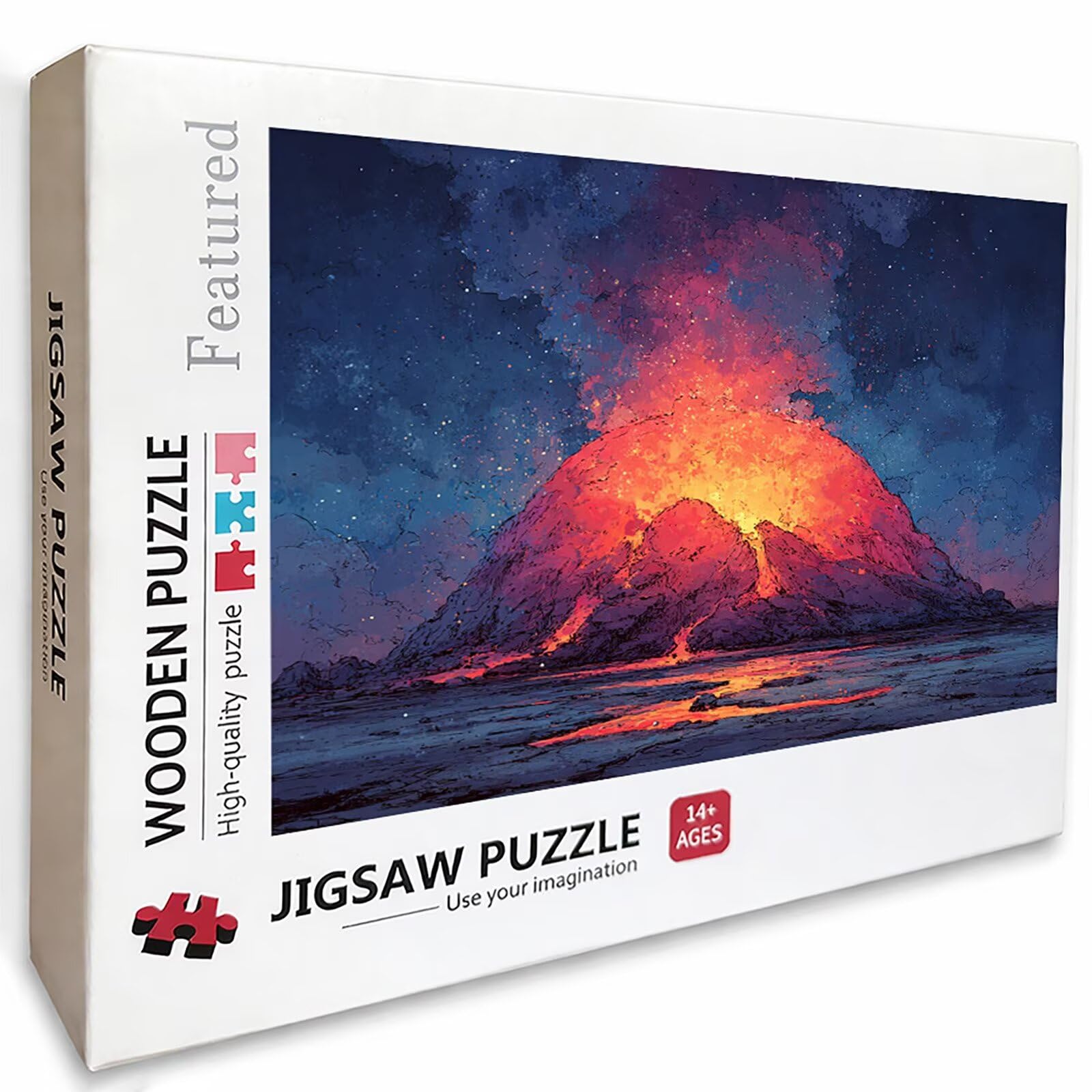 Abstrakt Holz Puzzles 122x81cm, SternenSky Jigsaw Puzzles 3000 Teile für Erwachsene Mit Box, EIN Herausforderndes Rätsel Game, Farbenfrohes Legespiel, Geeignet für die meisten Gruppen, F-1913