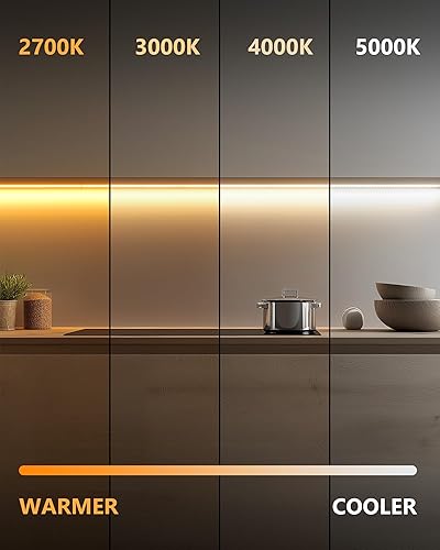 Miniatura 8 de HitLights COB - Tira de luces LED de color blanco cálido, cinta de luz de 12 V, 2700 K, 16.4 pies, 2640 LED, 426 lmft, CRI 90+, IP30, iluminación de