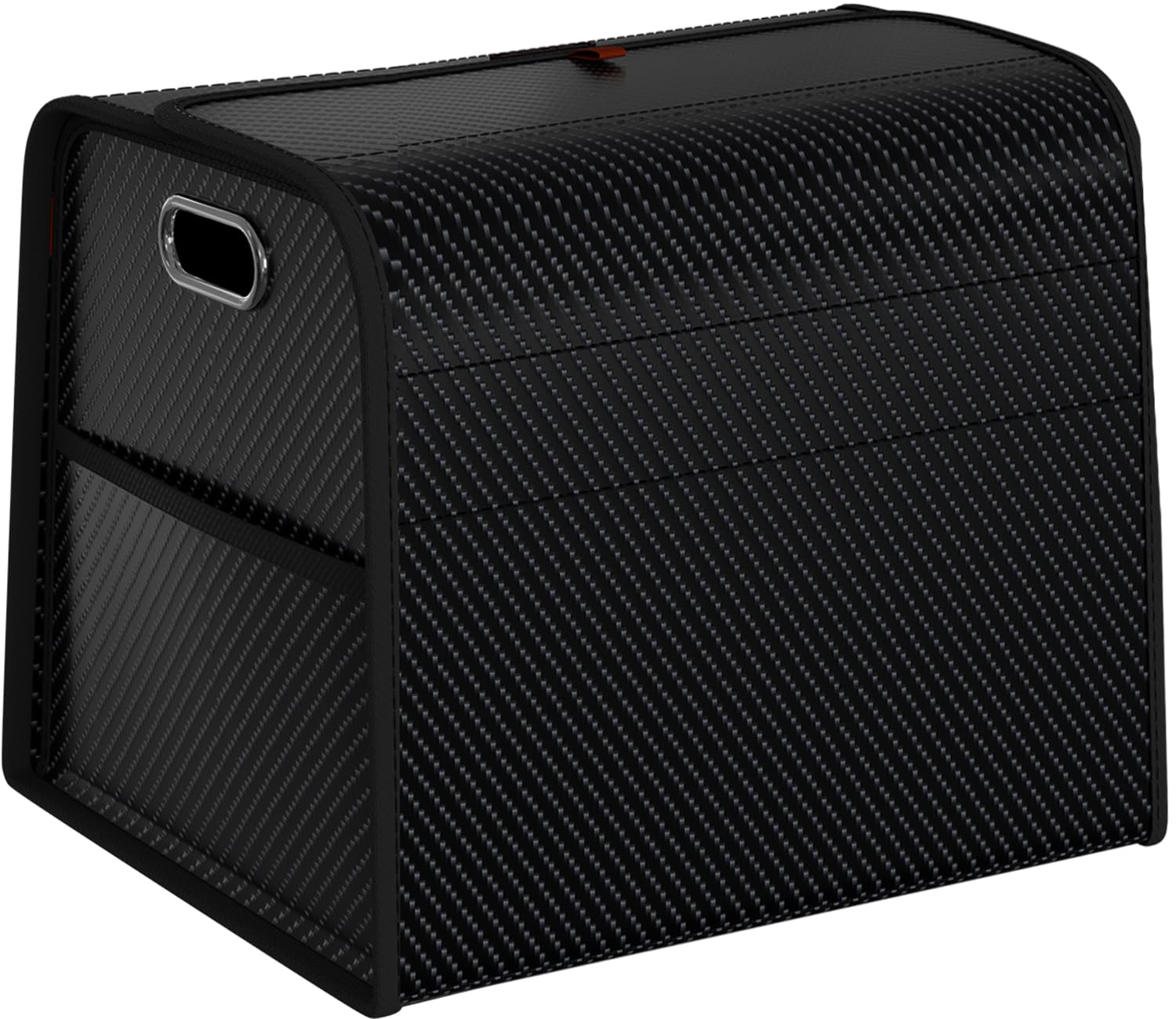 GMQ Car Storage Organizer, Leather Trunk Organizer with Collapsible Storage, Large Capacity for SUV, Truck, MPV (Carbon Fibre, M)