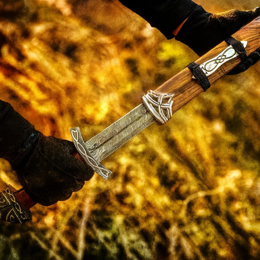 SHINY CRAFTS® Hand-Forged Viking Sword – Northmen Engraved Blade Unique Gift for Men, Collectors, and Fantasy Fan