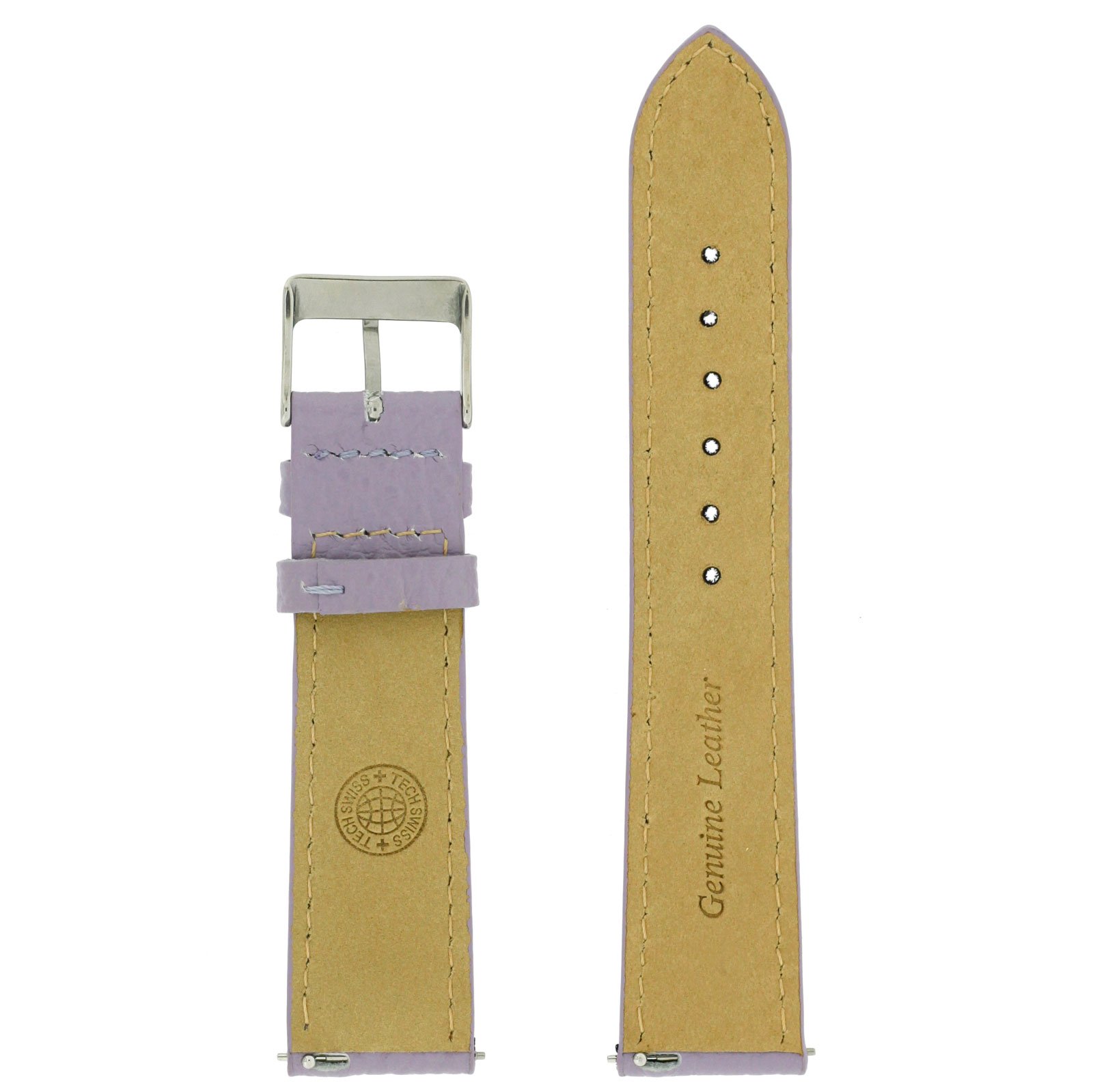 Tech Swiss 16mm Watch Band Purple Lavender Quick Change Spring Bars