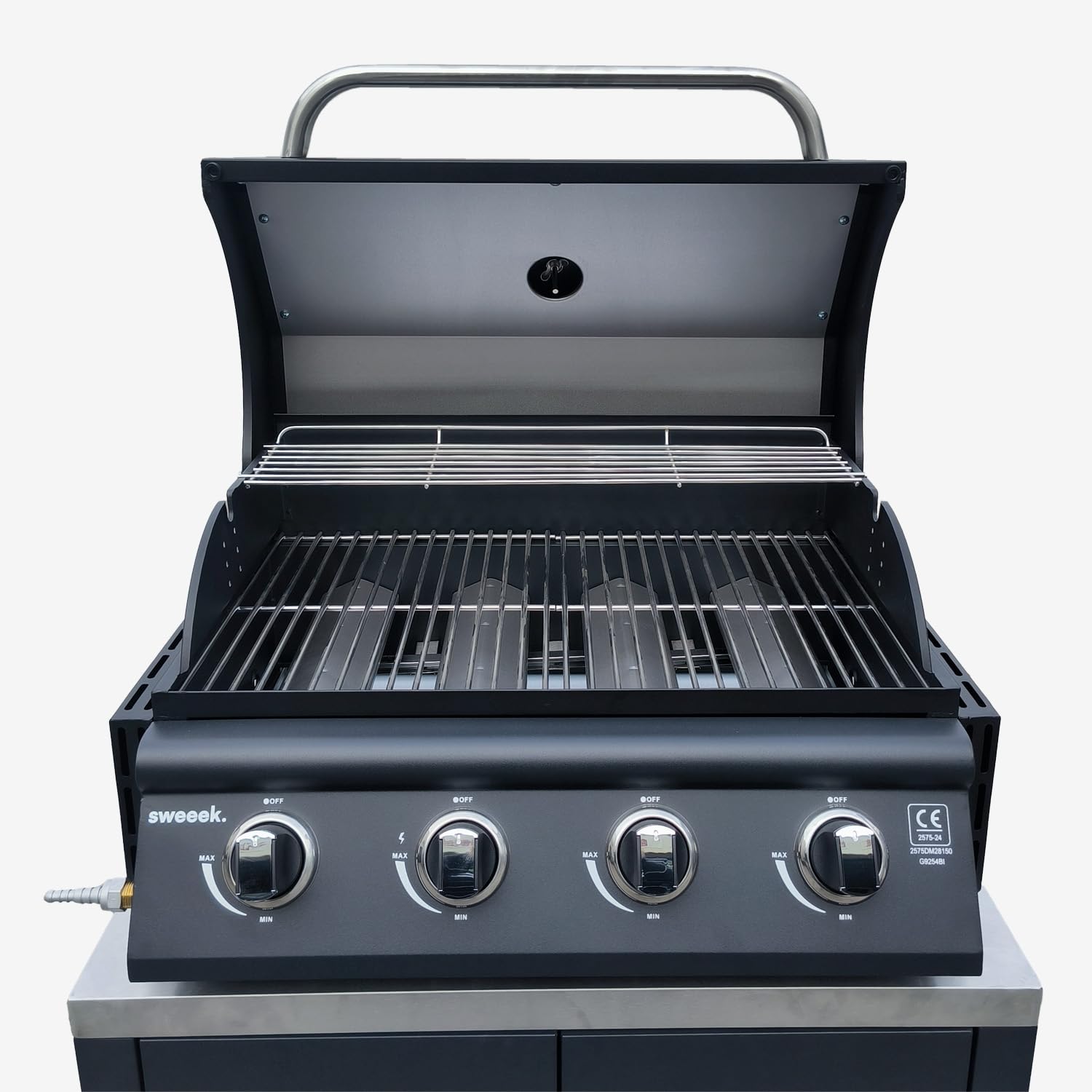 Alice's Garden Barbecue a Gas a 4 bruciatori Nero - 73x60x74 cm
