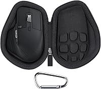 Vista 8 de co2CREA Carcasa rígida de repuesto para mouse inalámbrico Logitech MX Master 4 / MX Master 3 / Master 3S Advanced (funda gris media)