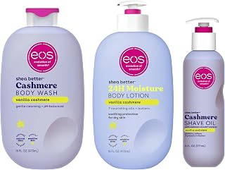Shower Essentials Bundle- Body Lotion, Body Wash, Shave Oil - Vanilla Cashmere