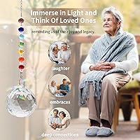 Vista 6 de Regalos de condolencia para la pérdida de un ser querido, atrapasueños de cristal arcoíris, memorial único de condolencia para la pérdida de mamá