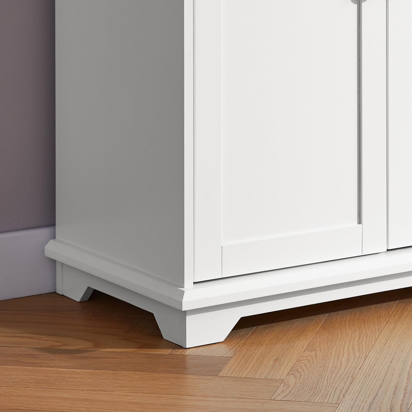 SoBuy Credenza Alta per Cucina Mobile Buffet in Legno con 6 scomparti e 2 cassetti Armadio Dispensa in Stile moderno Bianco 75x40x175cm FSB76-W