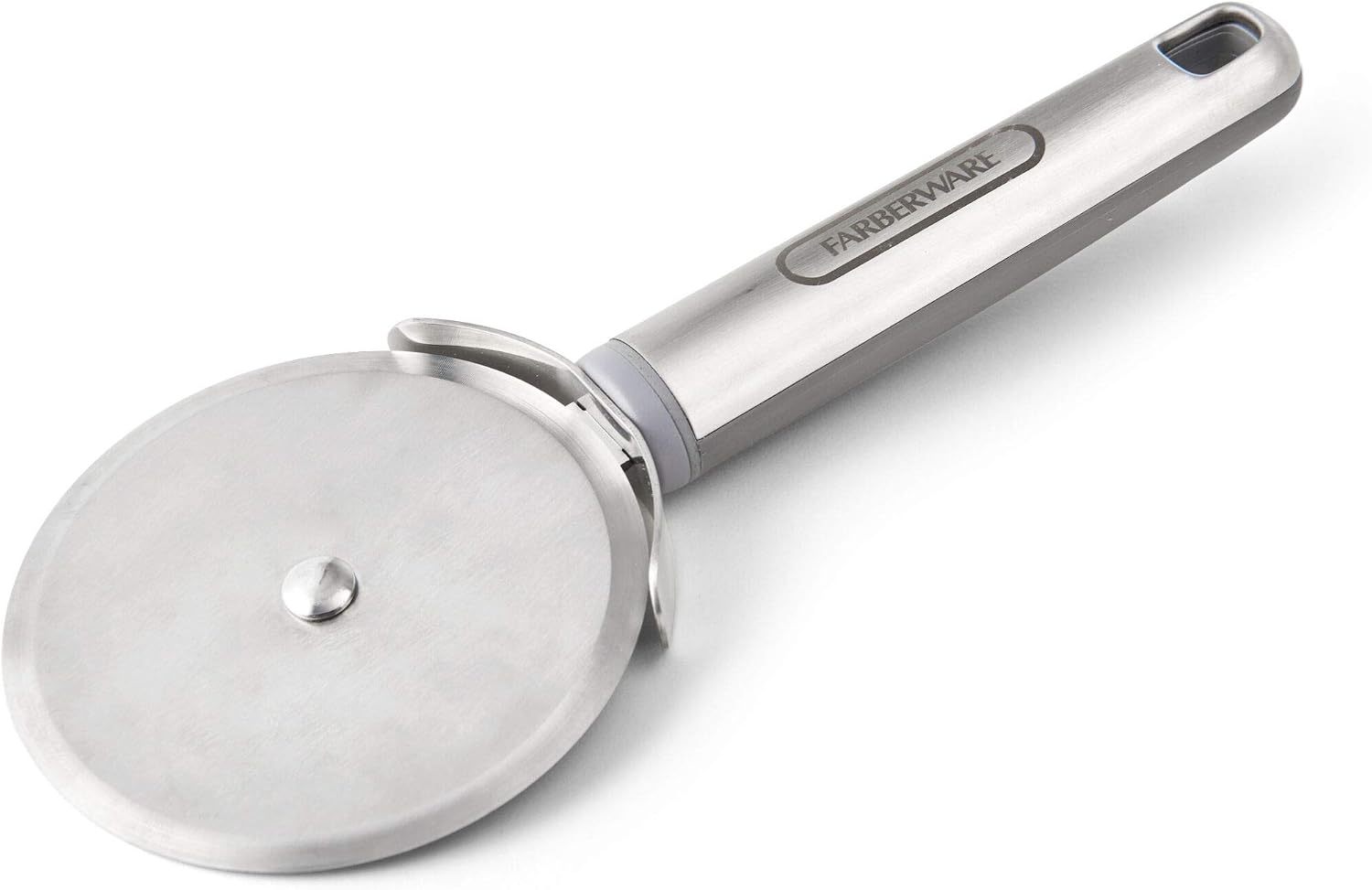 Farberware Pro Stainless Steel Pizza Cutter Wheel with Finger Guard, Dishwasher Safe, 8.5 Inches - Sharp Rolling Blade for Pizza, Pie Crust, and Pastry Dough