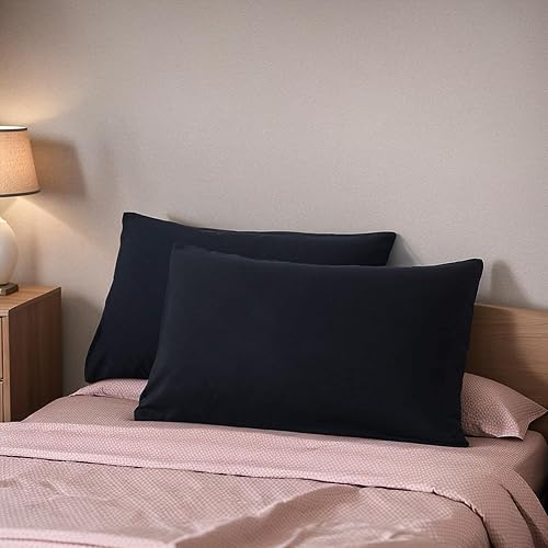 Miniatura 20 de Lemfux Juego de 2 fundas de almohada europeas blancas con volantes, 20 x 20 pulgadas, fundas de cojín cuadradas 100% de algodón, estilo shabby chic,