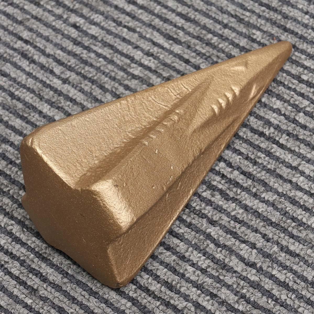 ibasenice Coin de Fendeur de Bûches en Acier Or Pointe Unique pour Outils de Découpe Bois Solide pour Travail Manuel du Bois