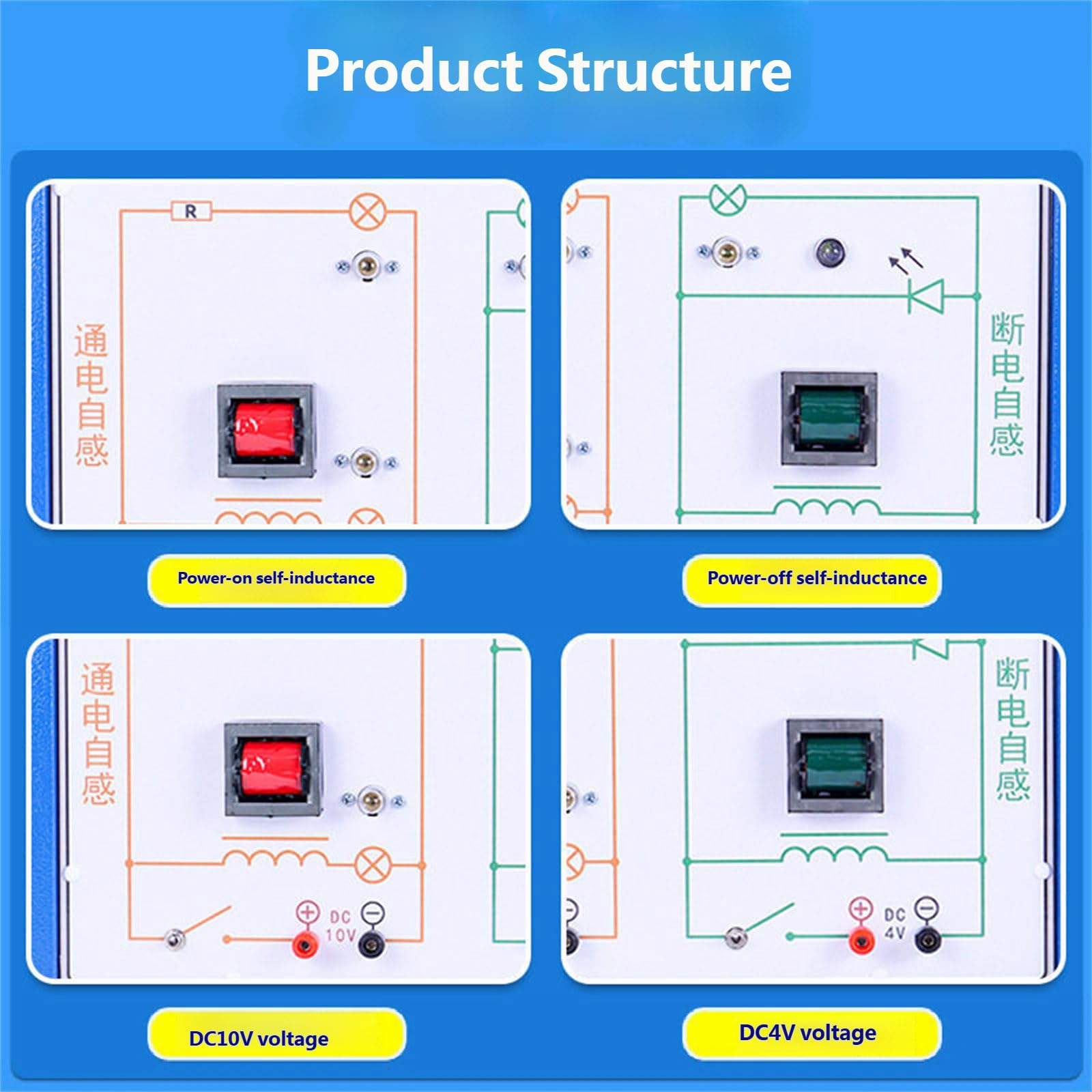 Experimento de inducción electromagnética para uso en el aula con aparato de laboratorio de física de construcción de metal, dispositivo de visualización de inducción electromagnética