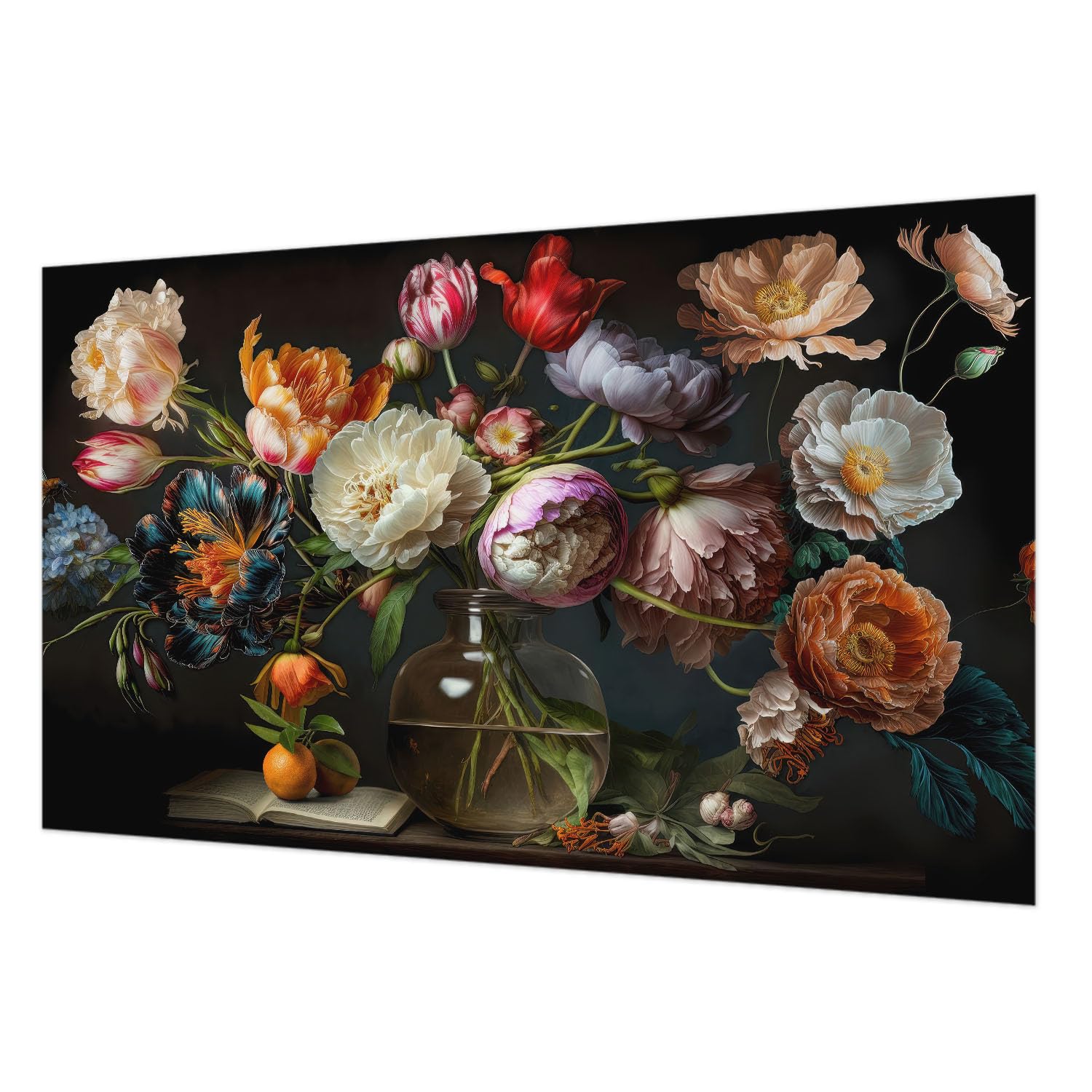 Papier peint intissé 416x254 cm bouquet de fleurs avec colle incluse pour salon