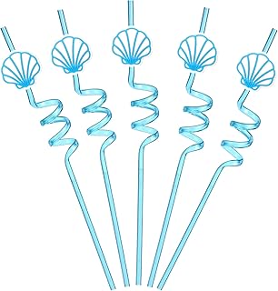 12 Pcs Last Toast on the Coast Bachelorette Party Shell Straws Blue Reusable Straws Beach Xmas Bachelorette Weekend Favors Decorations Gifts for Christmas Bridal Wedding Bride Bridesmaid Party