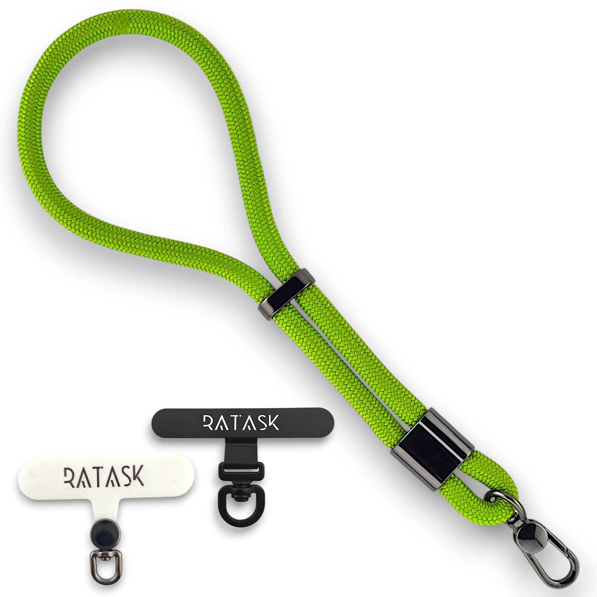 RATASK Adjustable Wrist Strap Lanyard, Rope Lanyard Wrist Strap for Mobile Phones, Cameras, Keyring,Phone Accessory Pendant (Green)