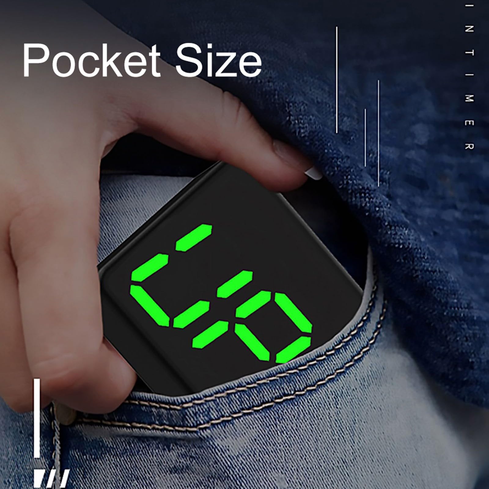 DAZZLEEX Timer da palestra, timer magnetico per sport, palestra, fitness, display anti vertigini, per palestra, yoga, pesi e sport all'aria aperta (verde rosso)