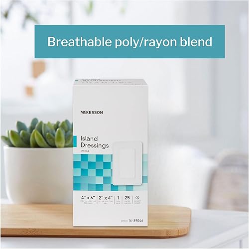 Miniatura 2 de McKesson Aderezo para islas, estéril, polipropileno/rayón, 4 x 6 pulgadas, 25 unidades, 1 paquete