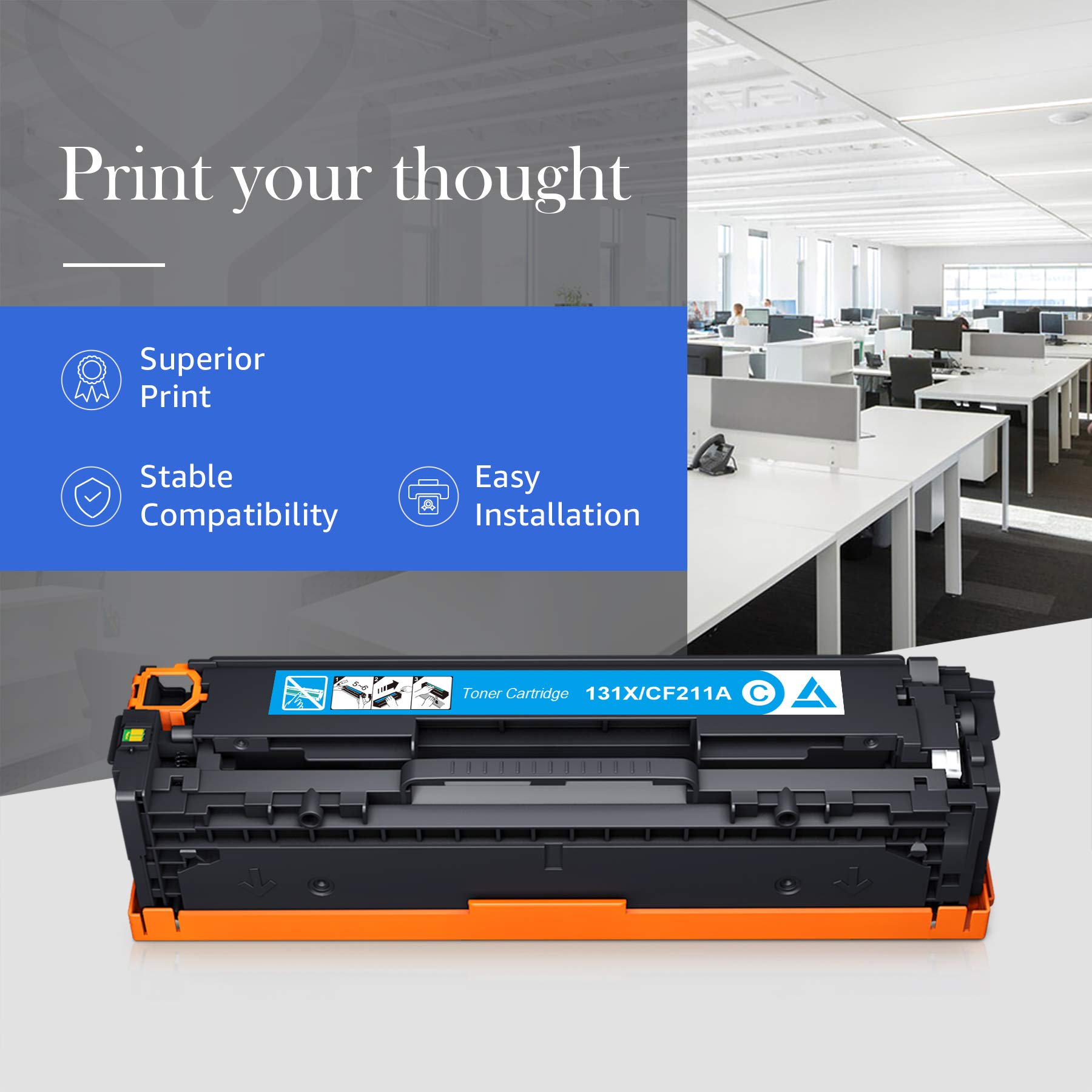STAROVER 131X Compatibile per HP 131A 131X LaserJet Pro 200 Color M276nw | CF210A CF210X Compatibile con HP LaserJet Pro 200 Color M276nw M251n M251nw CP1215 CM1312nfi CM1415fnw CP1515n CP1525n 128A