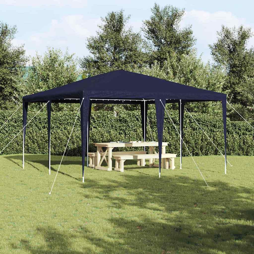 vidaXL Carpa de Fiesta Azul 400 x 400 x 266 cm Polietileno y Acero | Acomoda cómodamente hasta 10 personas, Hecho de materiales impermeables que mantienen la lluvia fuera,