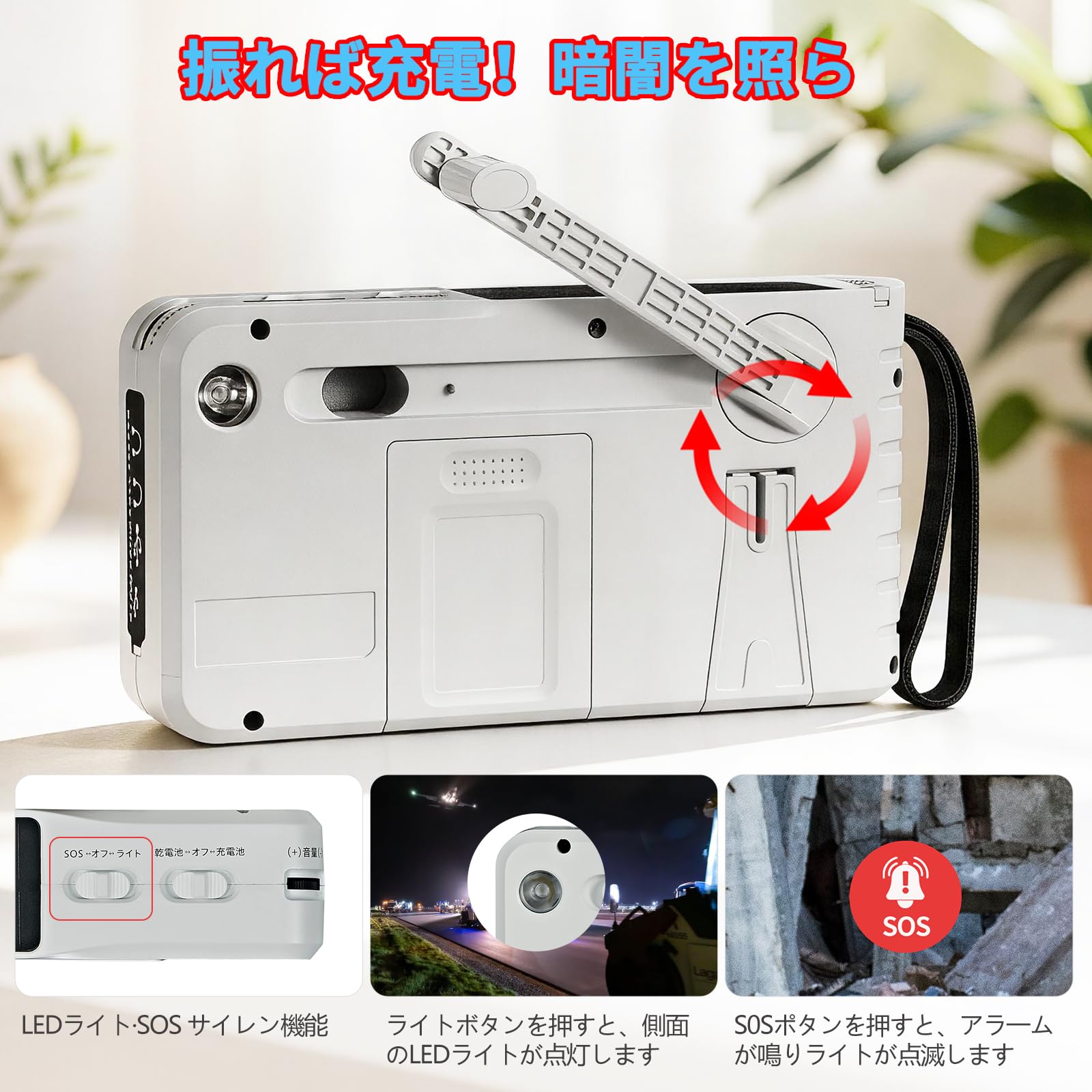 5 インチ防災液晶テレビラジオIP54 防水サイレンアラーム・LED ライト搭載 Amazon | 【2026年発売】5 インチ防災液晶テレビラジオIPX4 防水