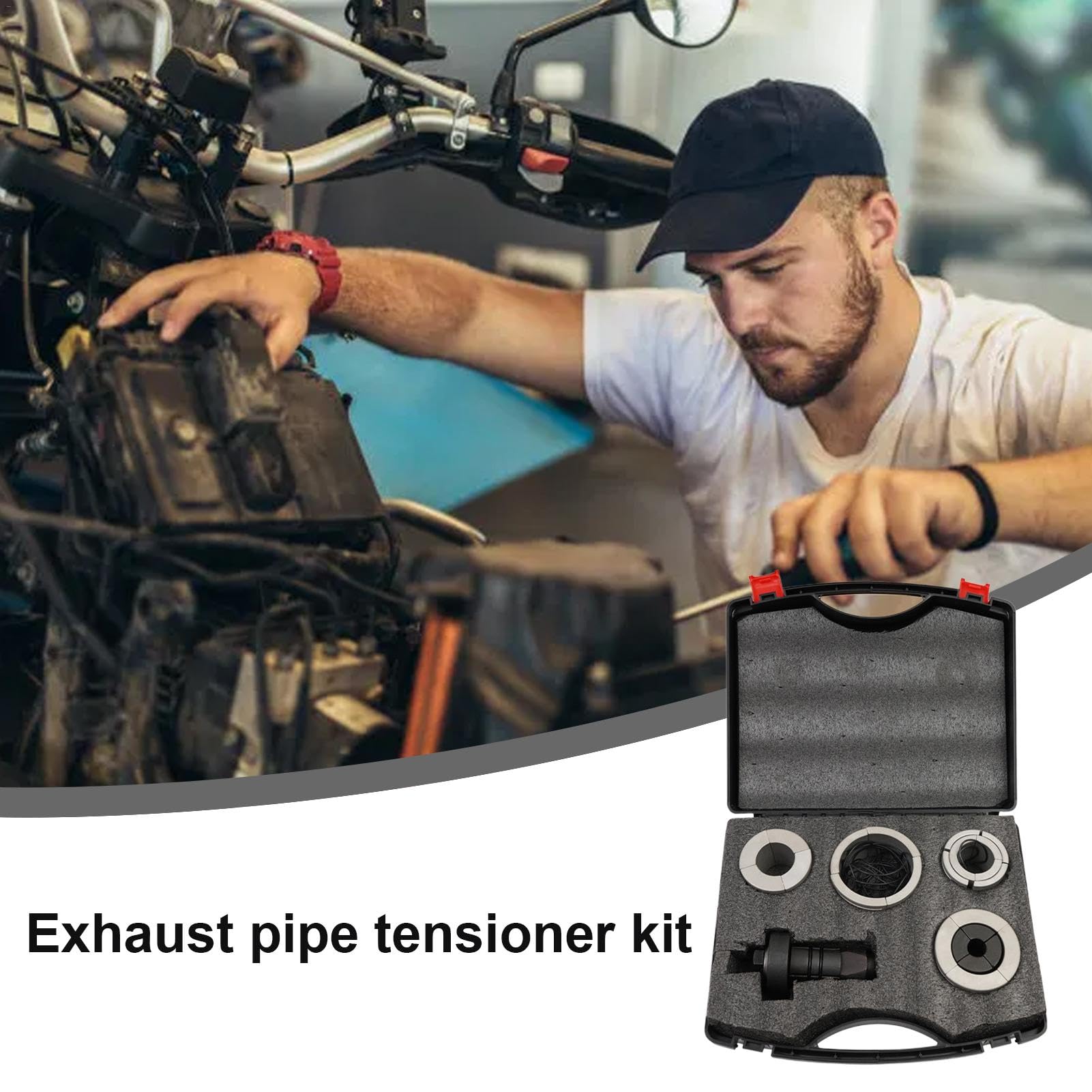 Kit d'extension de tuyau d'échappement de camion, kit adaptateur de tuyau | d'échappement | 7 écarteurs de tuyau d'échappement automobile | Outil d'écartement de 4,8 cm à 11,4 cm pour voitures, camions