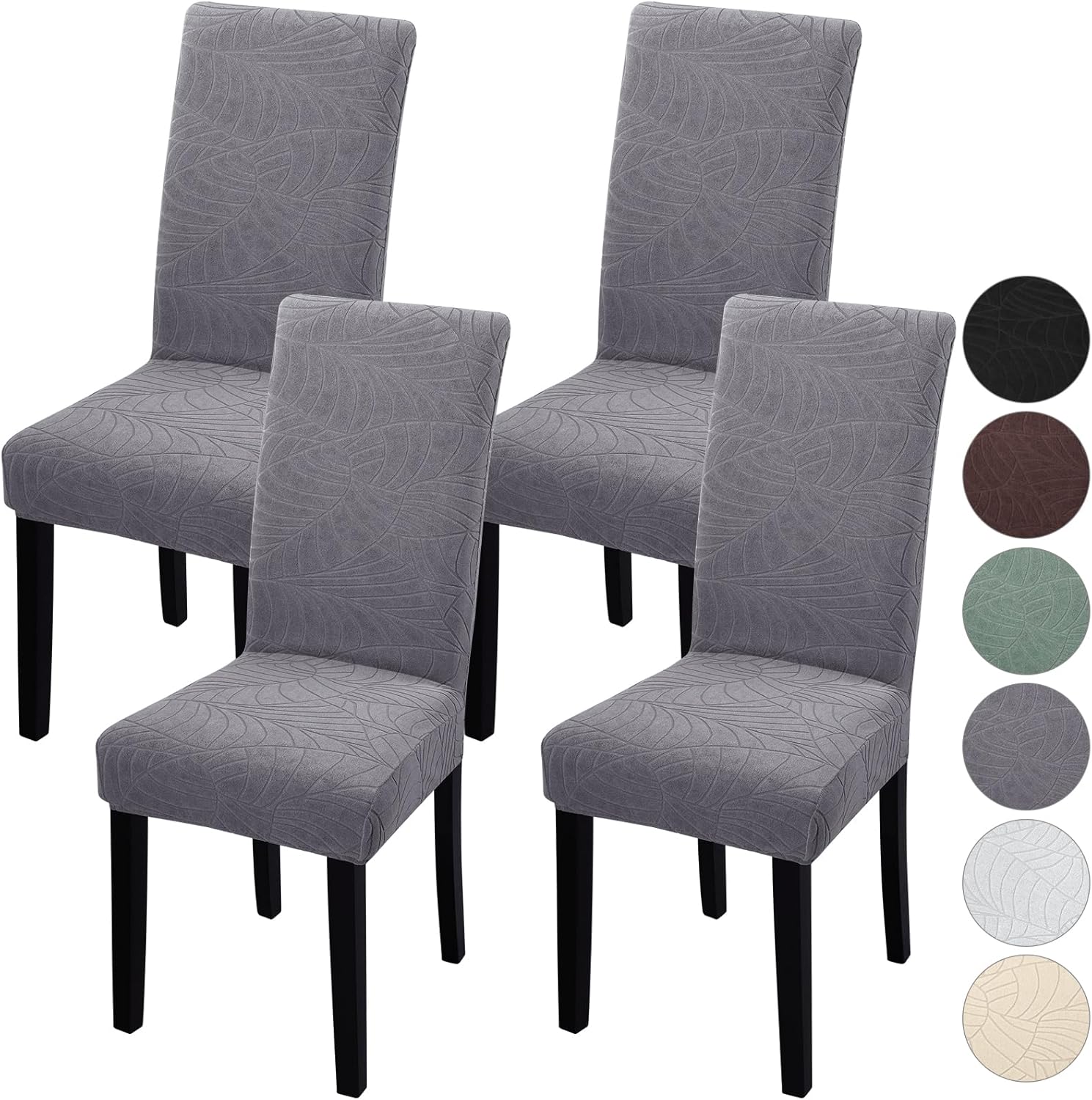 Fuloon Dining Chair Covers, Stretch Large Chair Slipcover, Elastic