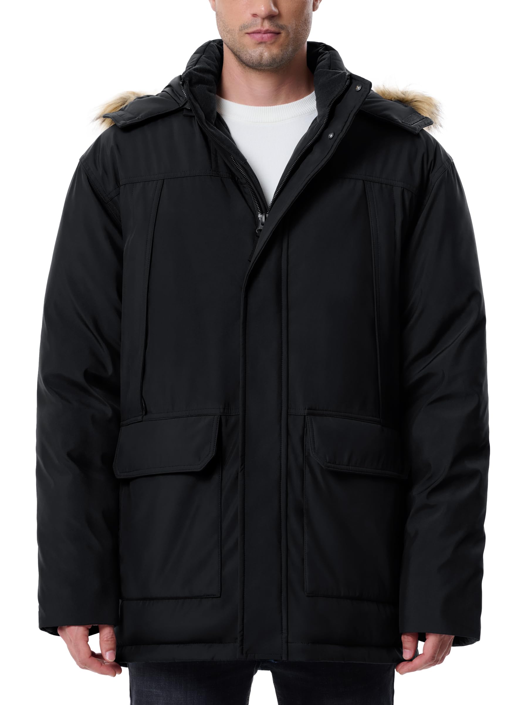 Winter Coats for Men Winter Jackets Waterproof Thicken Warm Insulated Parka Puffer Long Down Jacket with Hood