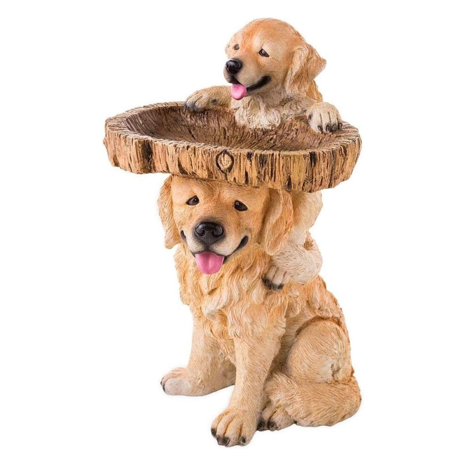 Dog Bird Bath For Garden Free Standing, Resin Bird Feeder, Bird Bath Bowl Outdoor Decoration, Garden Ornament Yard Lawn Outdoor Landscape Decoration(Dog)