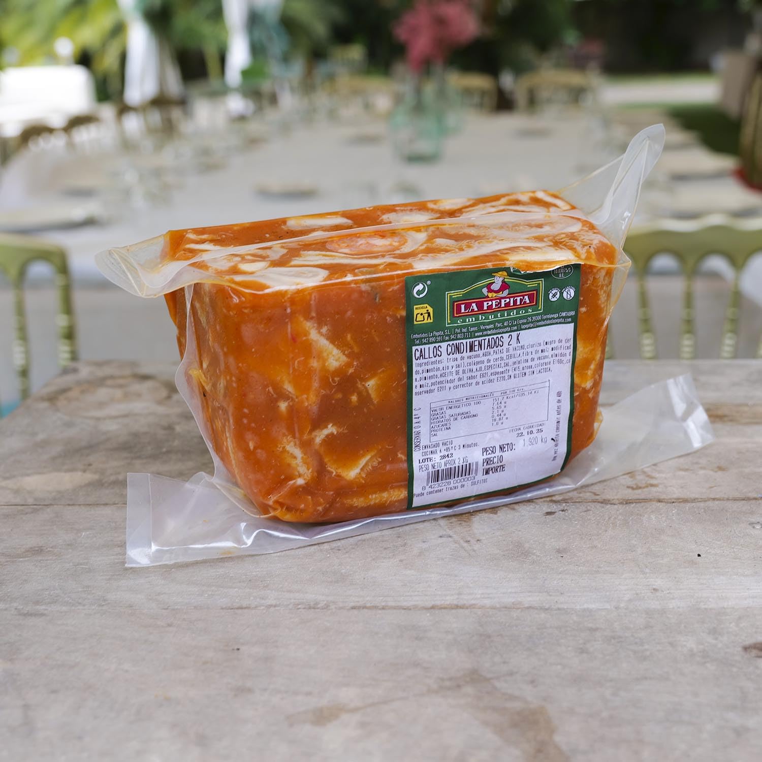 EMBUTIDOS LA PEPITA – Callos Condimentados al Estilo Tradicional | Formato 2 Kg | Envasado al Vacío | Receta Casera con Tripa y Pata de Vacuno | Listo para Calentar | Producto Español