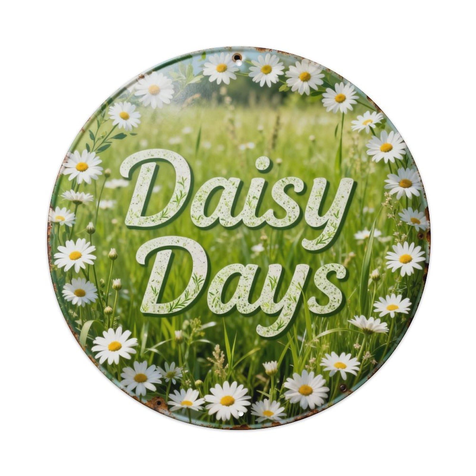 Daisy Days Metal Tin Sign Plaque