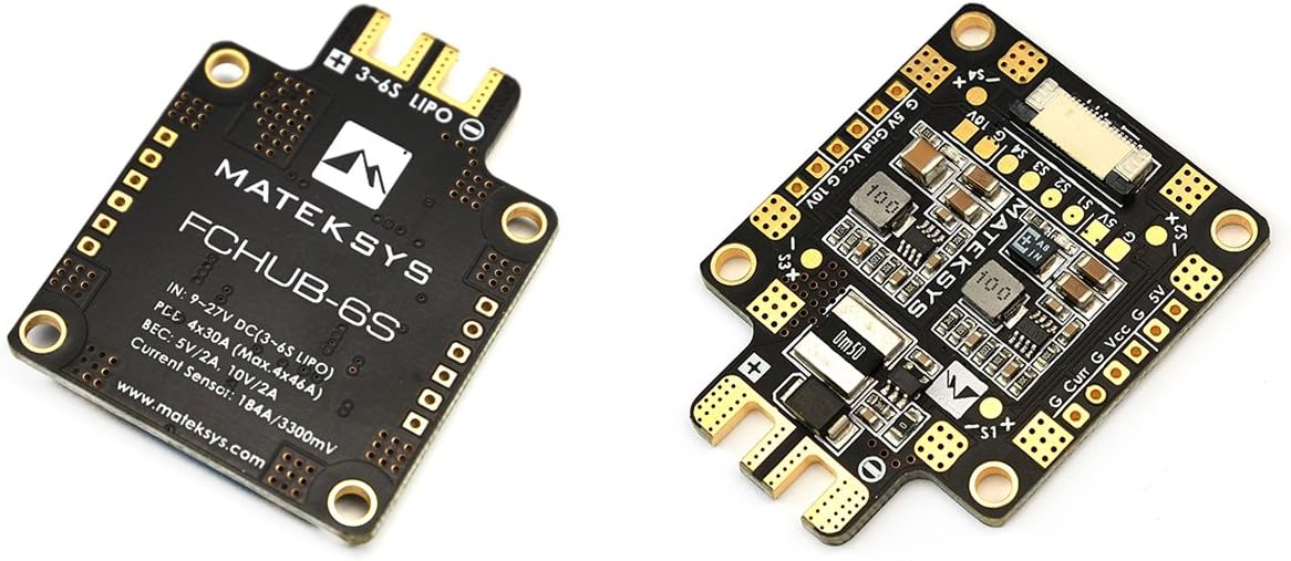 Matek Systems PDB Power Distribution Board BEC 5V/1.5A 10V/1.5A Current Sensor 184A for FPV Racing Drone Quadcopter Martian QAV X 250 210 220 180 150