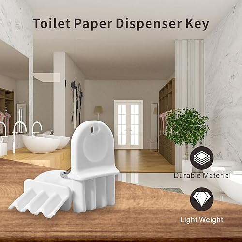 Miniatura 4 de Llave dispensadora de toallas de papel y 5 metanillos, llave dispensadora de papel higiénico, reemplazo universal para dispensadores de toallas de
