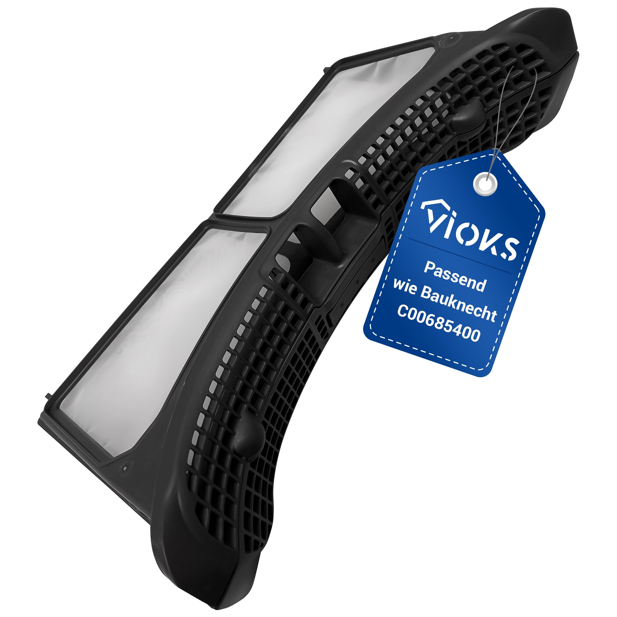 VIOKS Flusensieb Trockner 306x164x67mm Aufklappbar Ersatz für Bauknеcht Whirlpоol Indesit Flusensieb 481010615876 488000685400 C00379873 C00685400 - Filtertasche Flusenfilter Filter für Wäschetrockner