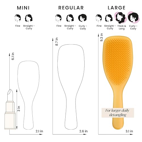 Miniatura 8 de Tangle Teezer Ultimate Detangler - Cepillo desenredante para cabello rizado, cepillo para cabello seco y húmedo, reduce el encrespamiento y la