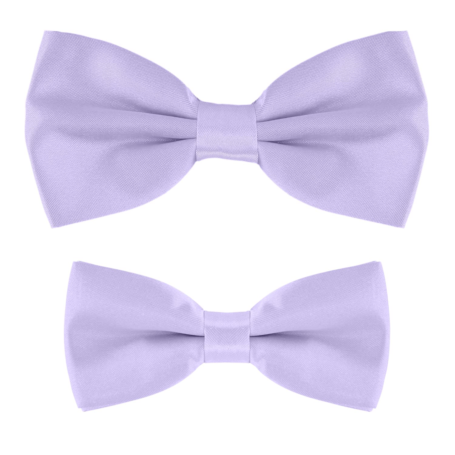 MASADA Father & Son matching set of bowties, pre-tied and smoothly adjustable - Pastel Purple