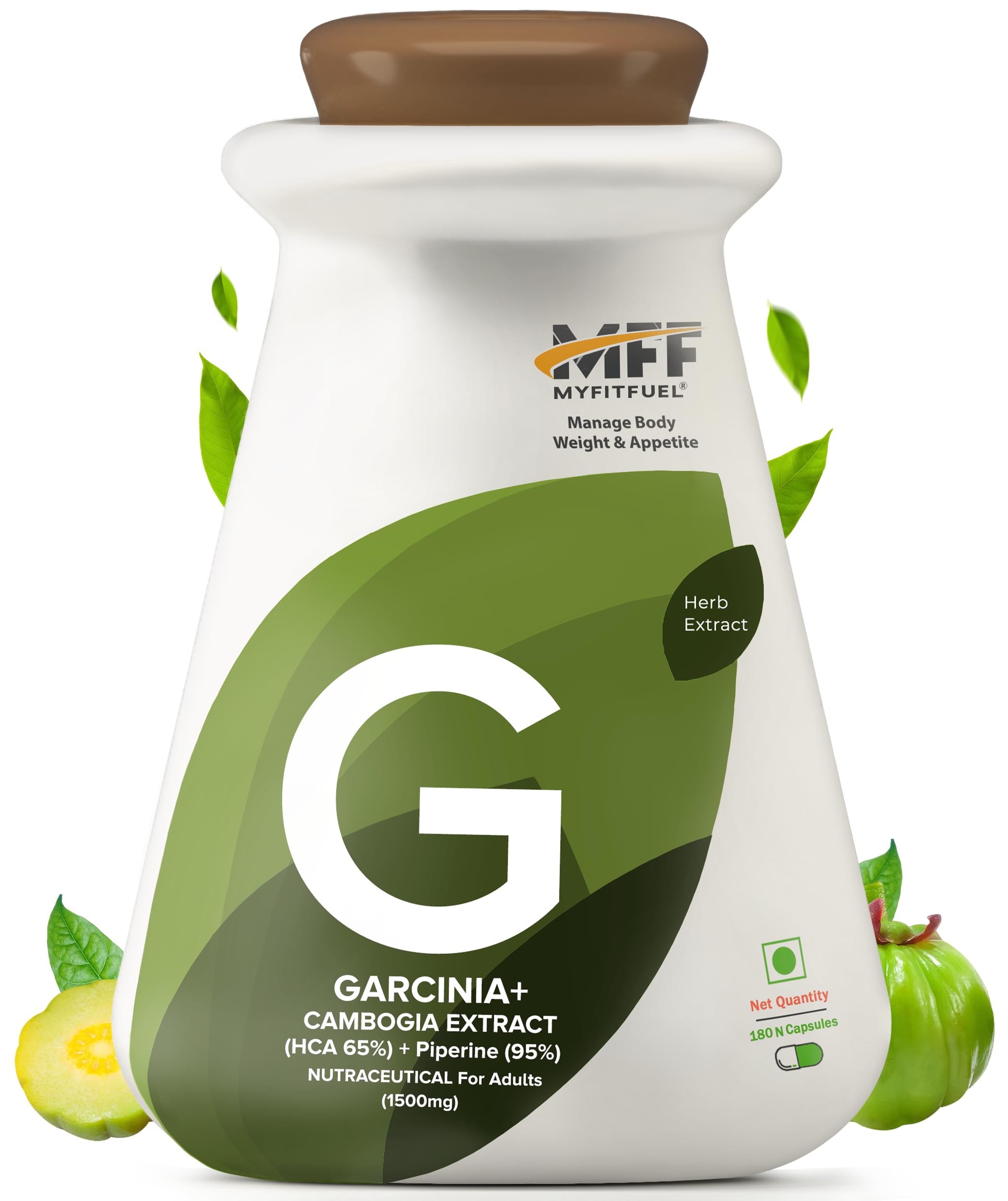 MyFitFuel Garcinia Cambogia Extract (HCA 65%) (1500mg), 180 Capsules, with Piperine 95%