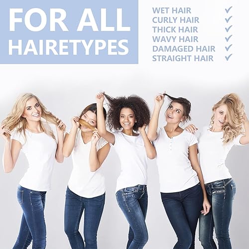 Miniatura 5 de Cepillo desenredante, cepillo desenredante ventilado para cabello seco y húmedo para mujeres y hombres, cepillo profesional de paleta curvado para
