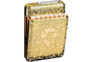 Cigarette Case with USB Lighter – Electric Rechargeable Flameless Windproof Lighters