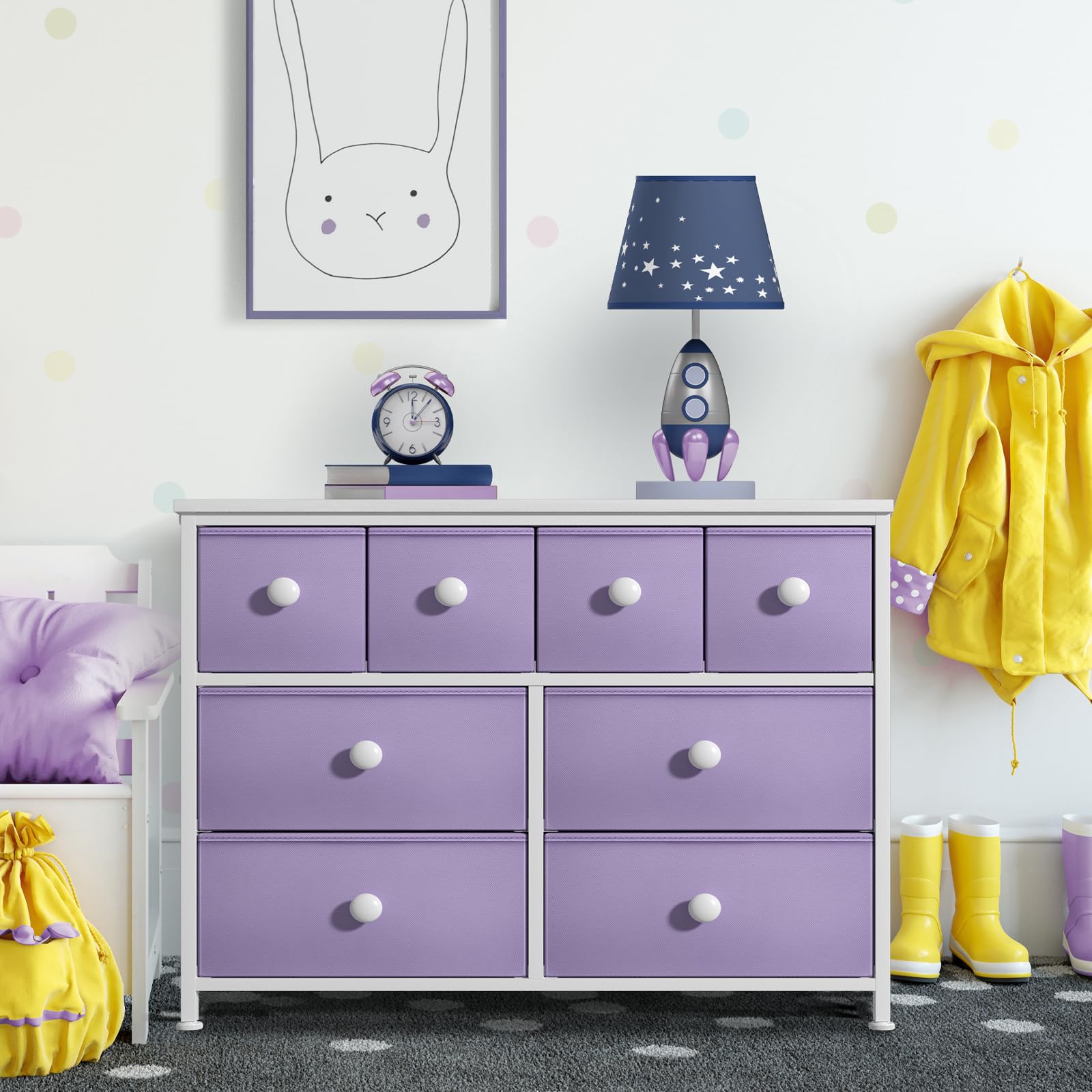 Amazon.com: Sorbus Fabric Dresser for Kids Bedroom - Chest of 8 Drawers,  Storage Tower, Clothing Organizer, for Closet, for Playroom, for Nursery,  Steel Frame, Fabric Bins