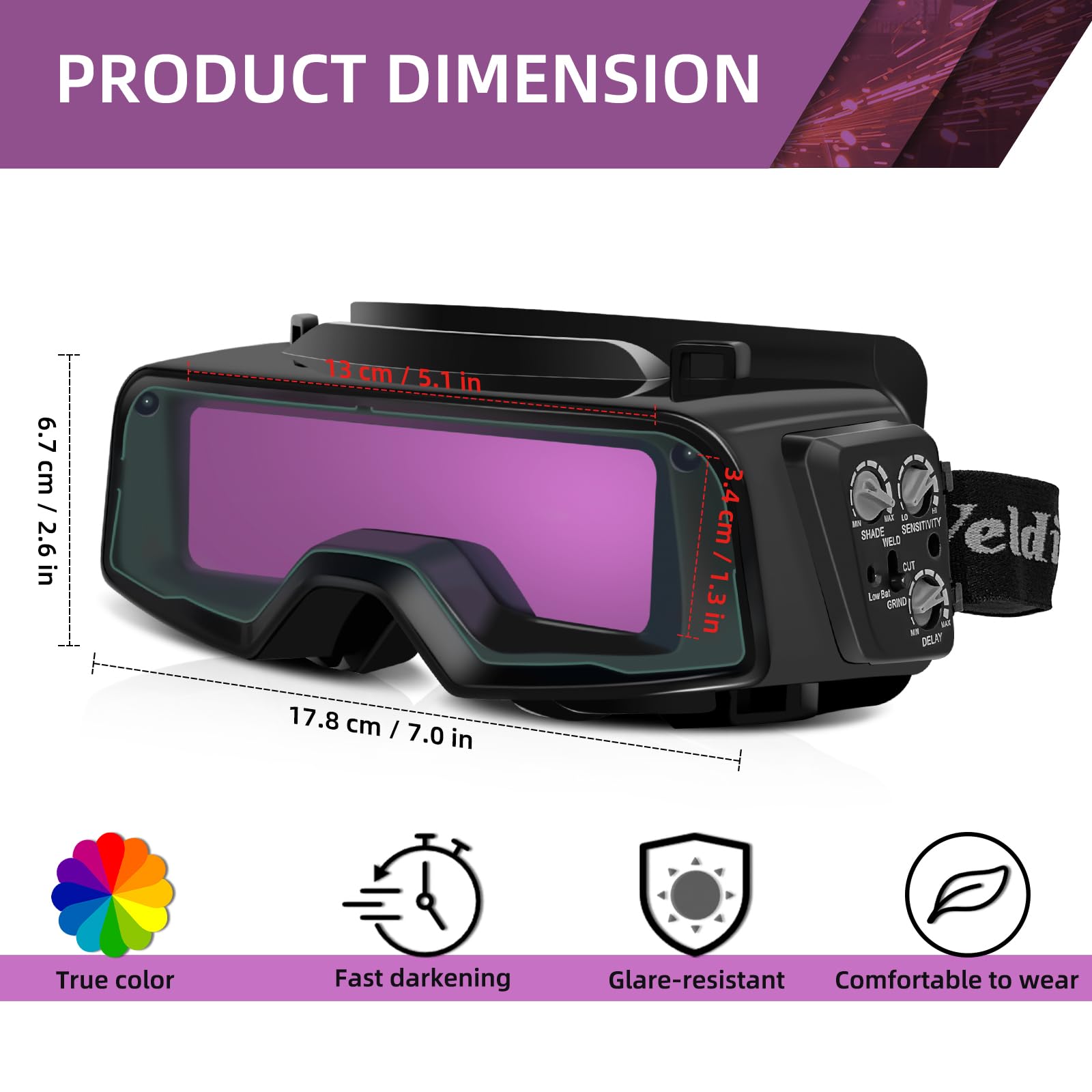 Gafas de soldadura con oscurecimiento automático, gafas de corte de plasma - Gafas de seguridad de protección ocular para soldadura y molienda