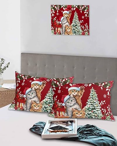Miniatura 6 de Fundas de almohada de Navidad tamaño King, 2 paquetes de fundas de almohada suaves para cama, fundas de almohada para sofá, sofá de cuerpo largo,
