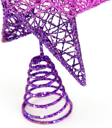 Miniatura 93 de BinaryABC Estrella para árbol de Navidad, adornos brillantes para decoración del árbol de Navidad, 7.9 in (plateado)