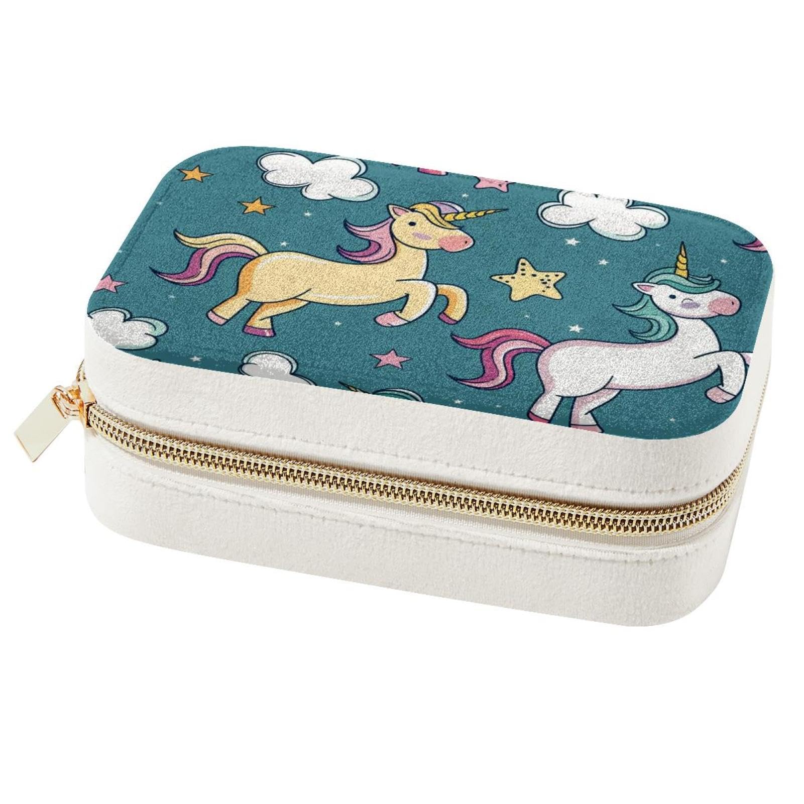 Boîte à bijoux licorne anti-nœud pour transporter vos colliers