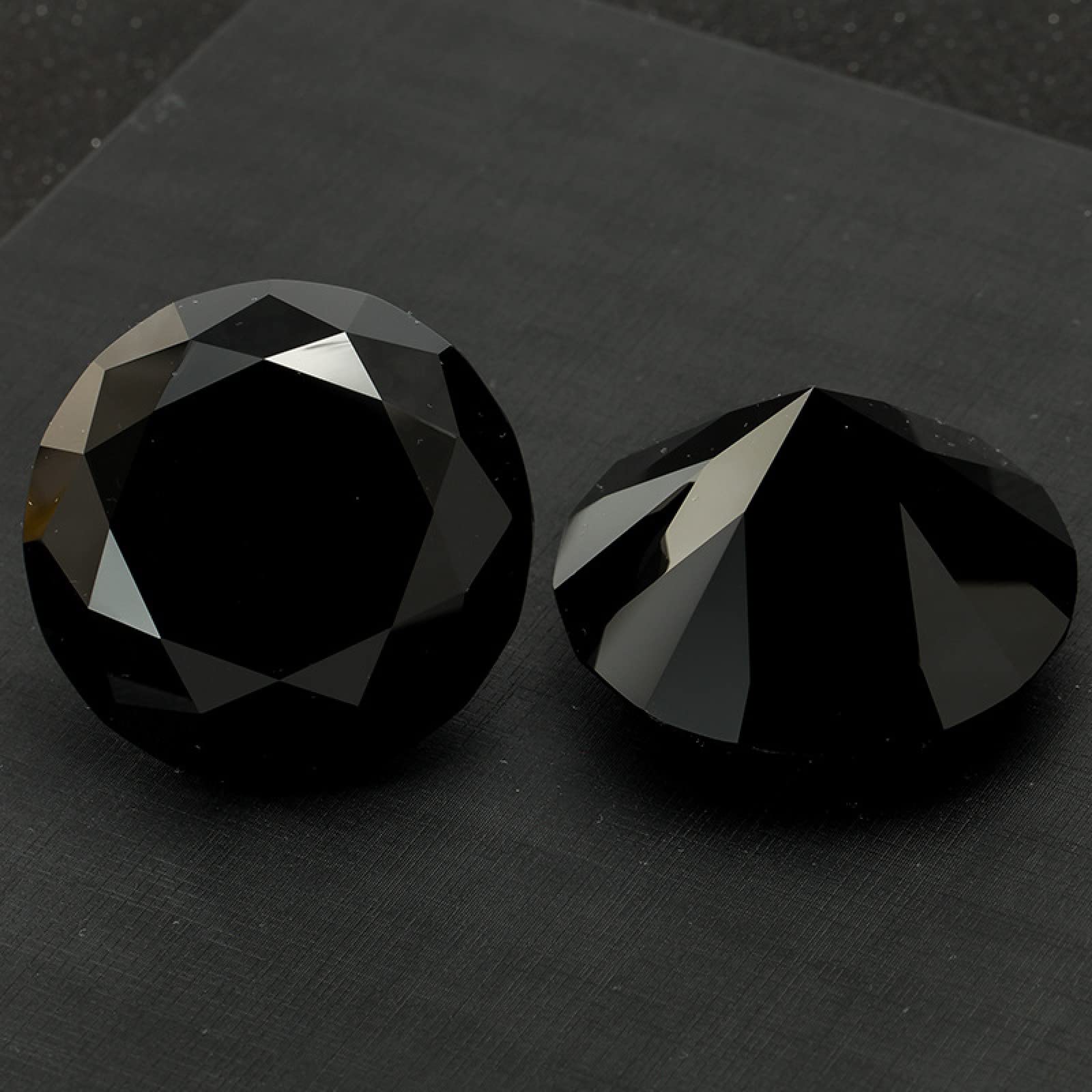 10 Colors Crystal Diamond Shaped Paperweight Decorative Cut Glass Giant Gemstone Wedding Christmas Ornament Gifts,Black,40mm