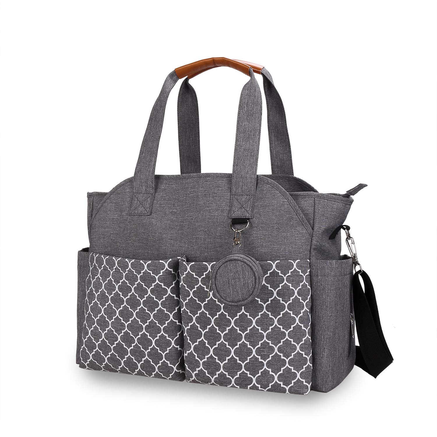 Diaper Bag Tote with Changing Station Upgrade Multi-Function Baby Bag with Adjustable Shoulder Strap-image-20