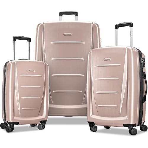 Samsonite Winfield 2 Hardside Expandable Luggage with Spinner Wheels, Artic Pink, 3-Piece Set (20/24/28)
